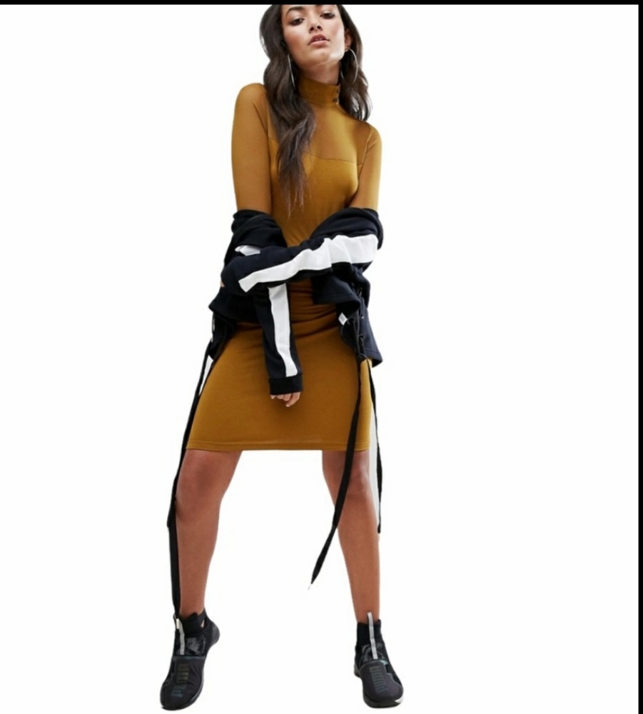 Puma Athleisure long sleeve bodycon dress